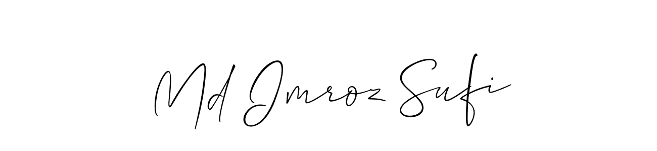 Use a signature maker to create a handwritten signature online. With this signature software, you can design (Allison_Script) your own signature for name Md Imroz Sufi. Md Imroz Sufi signature style 2 images and pictures png