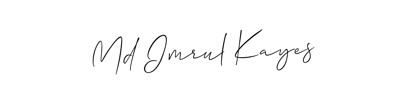 How to make Md Imrul Kayes name signature. Use Allison_Script style for creating short signs online. This is the latest handwritten sign. Md Imrul Kayes signature style 2 images and pictures png