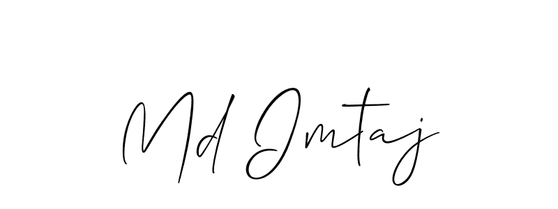 Allison_Script is a professional signature style that is perfect for those who want to add a touch of class to their signature. It is also a great choice for those who want to make their signature more unique. Get Md Imtaj name to fancy signature for free. Md Imtaj signature style 2 images and pictures png