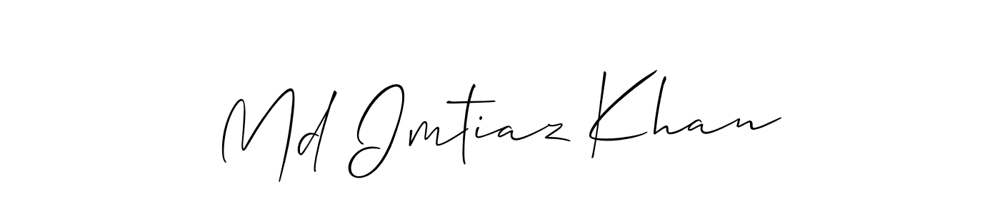 This is the best signature style for the Md Imtiaz Khan name. Also you like these signature font (Allison_Script). Mix name signature. Md Imtiaz Khan signature style 2 images and pictures png