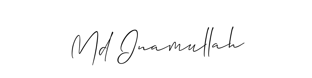 Use a signature maker to create a handwritten signature online. With this signature software, you can design (Allison_Script) your own signature for name Md Inamullah. Md Inamullah signature style 2 images and pictures png