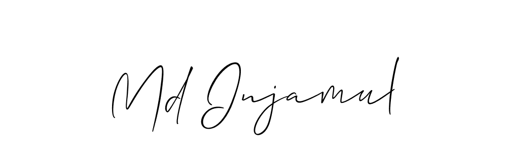 The best way (Allison_Script) to make a short signature is to pick only two or three words in your name. The name Md Injamul include a total of six letters. For converting this name. Md Injamul signature style 2 images and pictures png