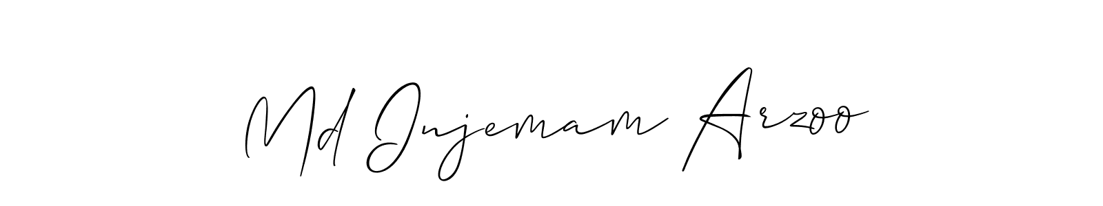 if you are searching for the best signature style for your name Md Injemam Arzoo. so please give up your signature search. here we have designed multiple signature styles  using Allison_Script. Md Injemam Arzoo signature style 2 images and pictures png