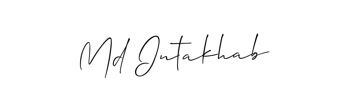 Md Intakhab stylish signature style. Best Handwritten Sign (Allison_Script) for my name. Handwritten Signature Collection Ideas for my name Md Intakhab. Md Intakhab signature style 2 images and pictures png