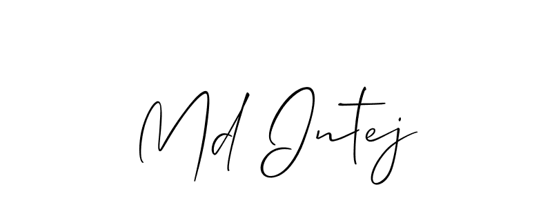 Allison_Script is a professional signature style that is perfect for those who want to add a touch of class to their signature. It is also a great choice for those who want to make their signature more unique. Get Md Intej name to fancy signature for free. Md Intej signature style 2 images and pictures png