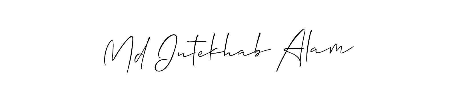 Use a signature maker to create a handwritten signature online. With this signature software, you can design (Allison_Script) your own signature for name Md Intekhab Alam. Md Intekhab Alam signature style 2 images and pictures png