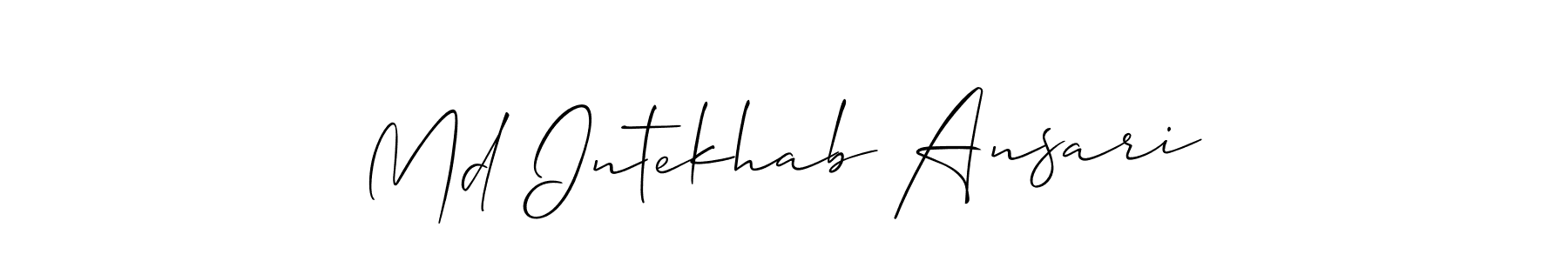 Design your own signature with our free online signature maker. With this signature software, you can create a handwritten (Allison_Script) signature for name Md Intekhab Ansari. Md Intekhab Ansari signature style 2 images and pictures png