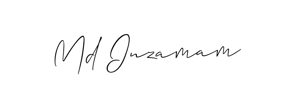 Allison_Script is a professional signature style that is perfect for those who want to add a touch of class to their signature. It is also a great choice for those who want to make their signature more unique. Get Md Inzamam name to fancy signature for free. Md Inzamam signature style 2 images and pictures png