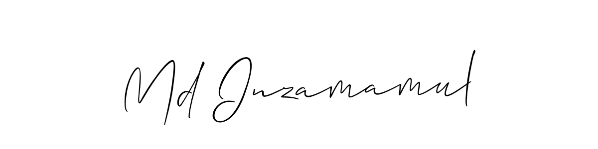 Allison_Script is a professional signature style that is perfect for those who want to add a touch of class to their signature. It is also a great choice for those who want to make their signature more unique. Get Md Inzamamul name to fancy signature for free. Md Inzamamul signature style 2 images and pictures png