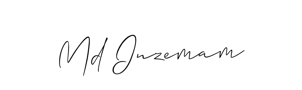 How to make Md Inzemam name signature. Use Allison_Script style for creating short signs online. This is the latest handwritten sign. Md Inzemam signature style 2 images and pictures png