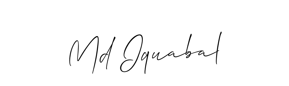 Create a beautiful signature design for name Md Iquabal. With this signature (Allison_Script) fonts, you can make a handwritten signature for free. Md Iquabal signature style 2 images and pictures png