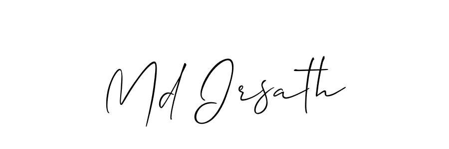 How to make Md Irsath name signature. Use Allison_Script style for creating short signs online. This is the latest handwritten sign. Md Irsath signature style 2 images and pictures png