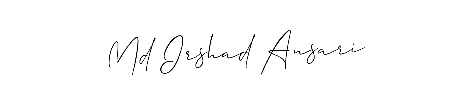 Use a signature maker to create a handwritten signature online. With this signature software, you can design (Allison_Script) your own signature for name Md Irshad Ansari. Md Irshad Ansari signature style 2 images and pictures png