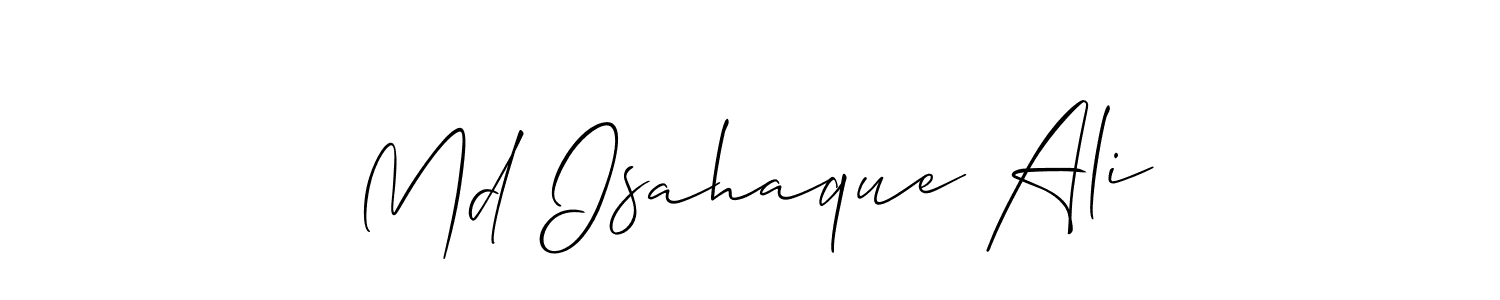 if you are searching for the best signature style for your name Md Isahaque Ali. so please give up your signature search. here we have designed multiple signature styles  using Allison_Script. Md Isahaque Ali signature style 2 images and pictures png