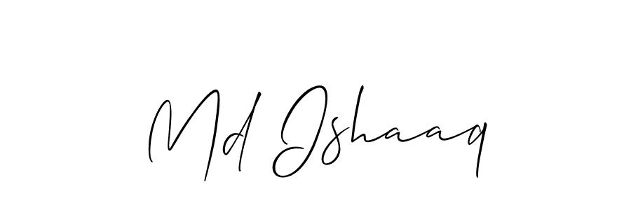 Design your own signature with our free online signature maker. With this signature software, you can create a handwritten (Allison_Script) signature for name Md Ishaaq. Md Ishaaq signature style 2 images and pictures png