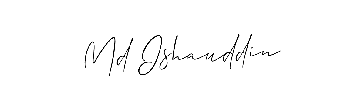 Md Ishauddin stylish signature style. Best Handwritten Sign (Allison_Script) for my name. Handwritten Signature Collection Ideas for my name Md Ishauddin. Md Ishauddin signature style 2 images and pictures png