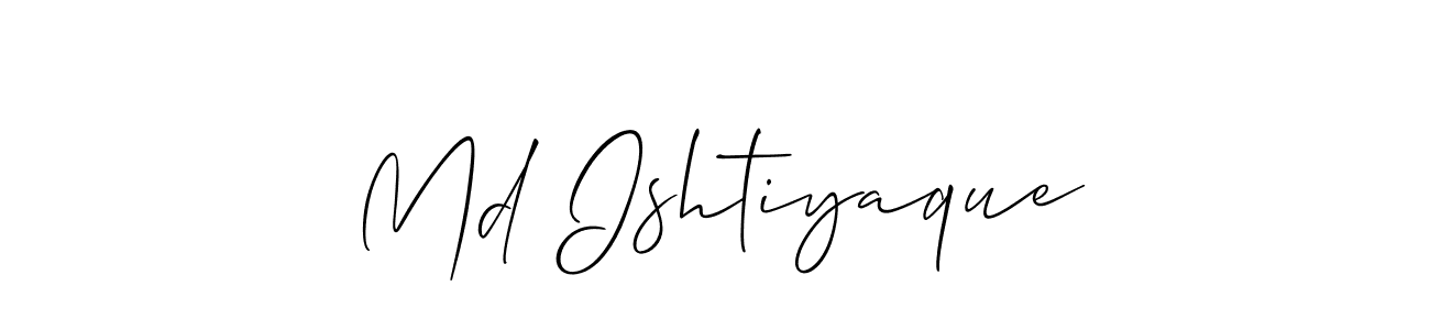 It looks lik you need a new signature style for name Md Ishtiyaque. Design unique handwritten (Allison_Script) signature with our free signature maker in just a few clicks. Md Ishtiyaque signature style 2 images and pictures png