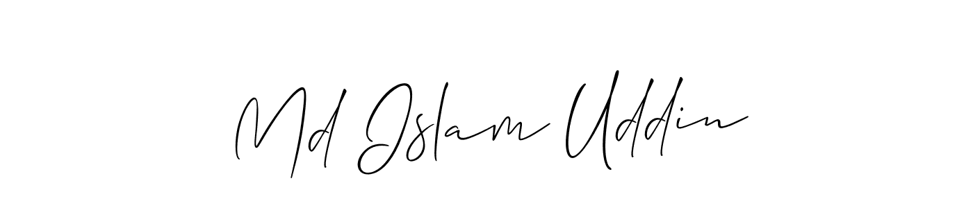 Also we have Md Islam Uddin name is the best signature style. Create professional handwritten signature collection using Allison_Script autograph style. Md Islam Uddin signature style 2 images and pictures png