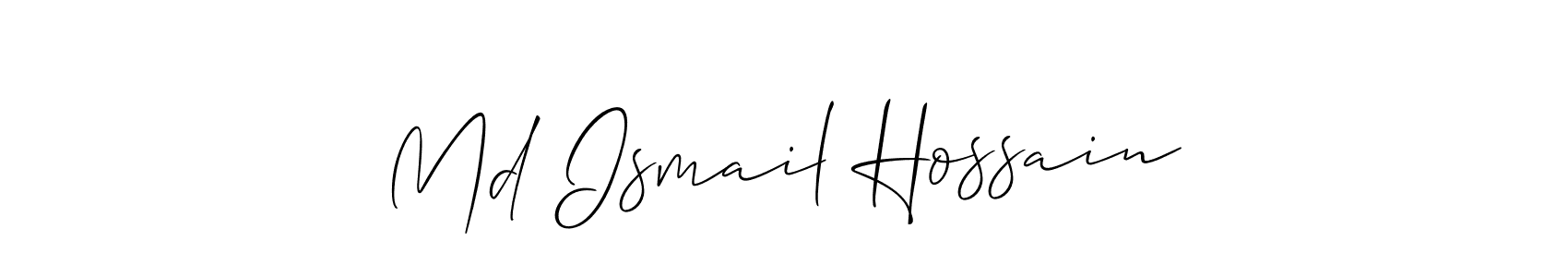 You should practise on your own different ways (Allison_Script) to write your name (Md Ismail Hossain) in signature. don't let someone else do it for you. Md Ismail Hossain signature style 2 images and pictures png