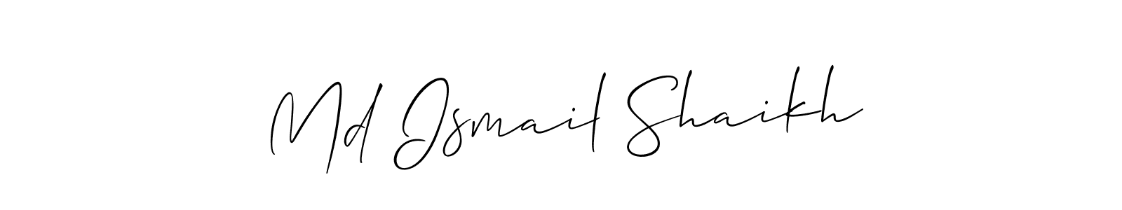 Design your own signature with our free online signature maker. With this signature software, you can create a handwritten (Allison_Script) signature for name Md Ismail Shaikh. Md Ismail Shaikh signature style 2 images and pictures png