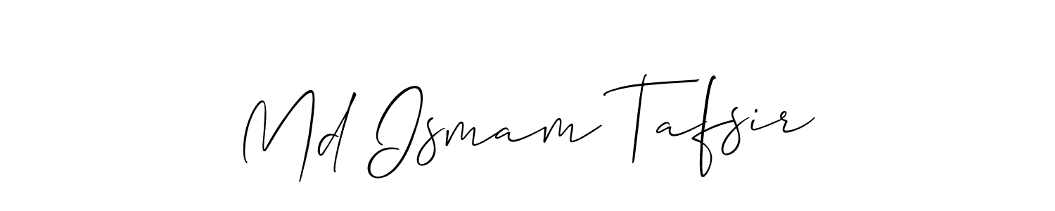 This is the best signature style for the Md Ismam Tafsir name. Also you like these signature font (Allison_Script). Mix name signature. Md Ismam Tafsir signature style 2 images and pictures png