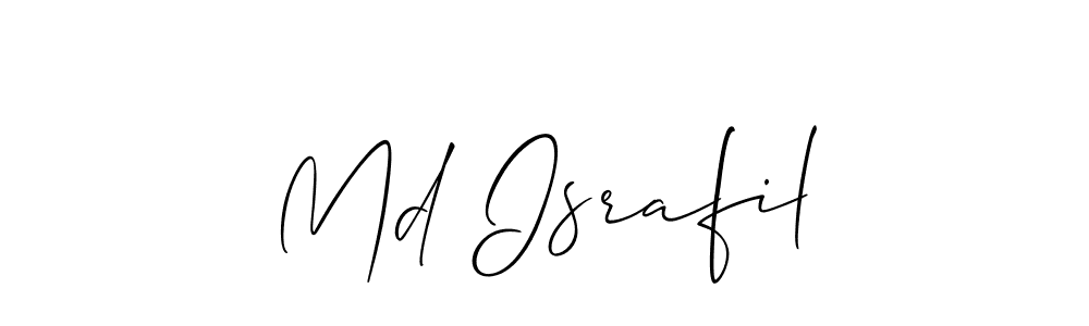 Design your own signature with our free online signature maker. With this signature software, you can create a handwritten (Allison_Script) signature for name Md Israfil. Md Israfil signature style 2 images and pictures png