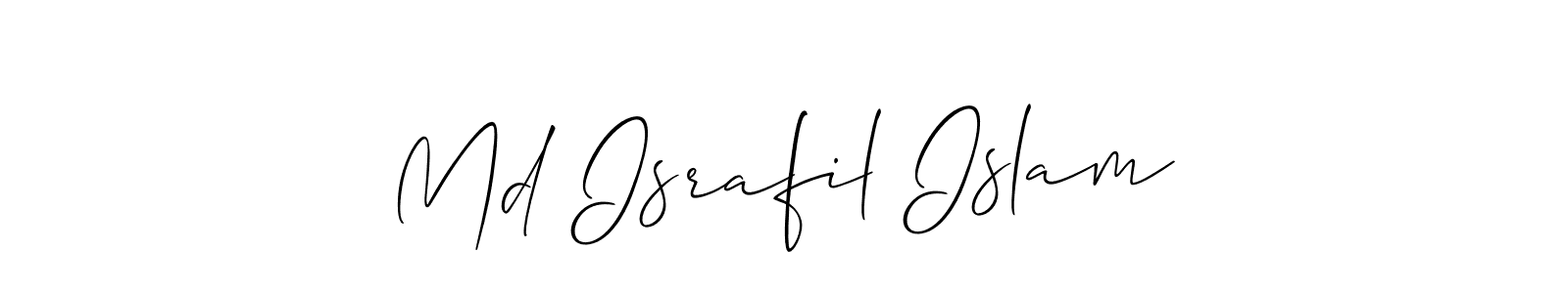 Also we have Md Israfil Islam name is the best signature style. Create professional handwritten signature collection using Allison_Script autograph style. Md Israfil Islam signature style 2 images and pictures png