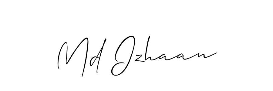 Design your own signature with our free online signature maker. With this signature software, you can create a handwritten (Allison_Script) signature for name Md Izhaan. Md Izhaan signature style 2 images and pictures png