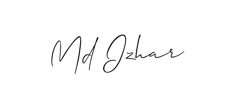 How to Draw Md Izhar signature style? Allison_Script is a latest design signature styles for name Md Izhar. Md Izhar signature style 2 images and pictures png