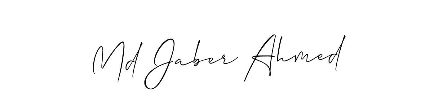 Create a beautiful signature design for name Md Jaber Ahmed. With this signature (Allison_Script) fonts, you can make a handwritten signature for free. Md Jaber Ahmed signature style 2 images and pictures png