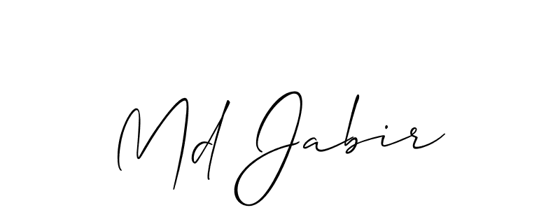 Design your own signature with our free online signature maker. With this signature software, you can create a handwritten (Allison_Script) signature for name Md Jabir. Md Jabir signature style 2 images and pictures png