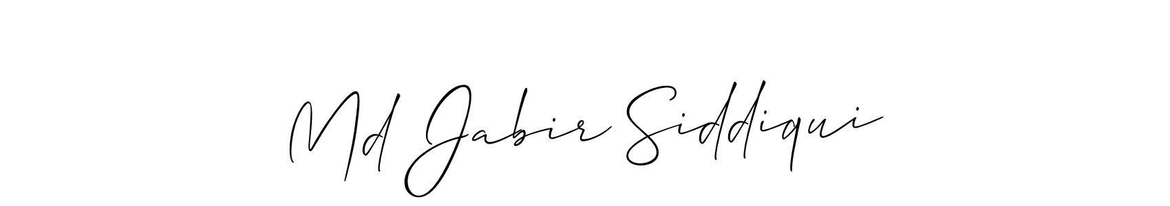 Also we have Md Jabir Siddiqui name is the best signature style. Create professional handwritten signature collection using Allison_Script autograph style. Md Jabir Siddiqui signature style 2 images and pictures png