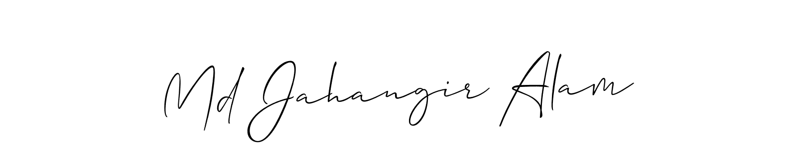 Use a signature maker to create a handwritten signature online. With this signature software, you can design (Allison_Script) your own signature for name Md Jahangir Alam. Md Jahangir Alam signature style 2 images and pictures png