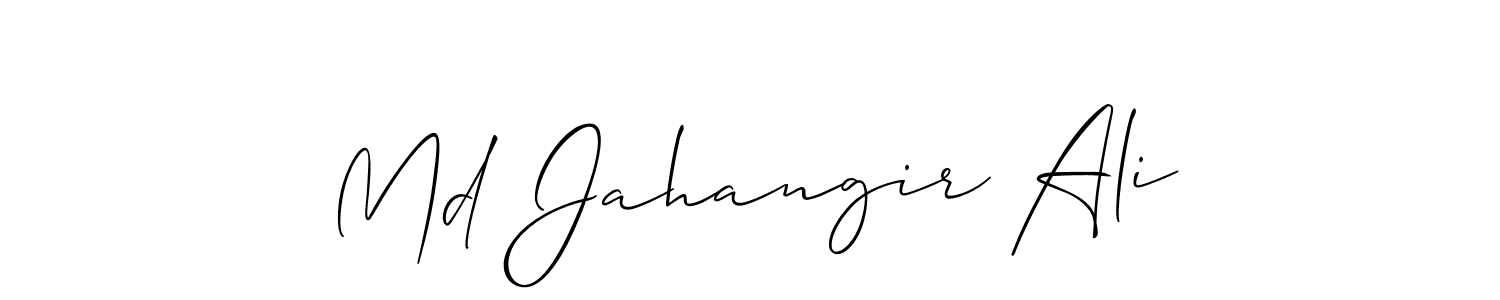Similarly Allison_Script is the best handwritten signature design. Signature creator online .You can use it as an online autograph creator for name Md Jahangir Ali. Md Jahangir Ali signature style 2 images and pictures png