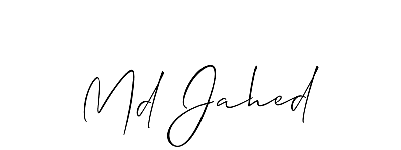 if you are searching for the best signature style for your name Md Jahed. so please give up your signature search. here we have designed multiple signature styles  using Allison_Script. Md Jahed signature style 2 images and pictures png