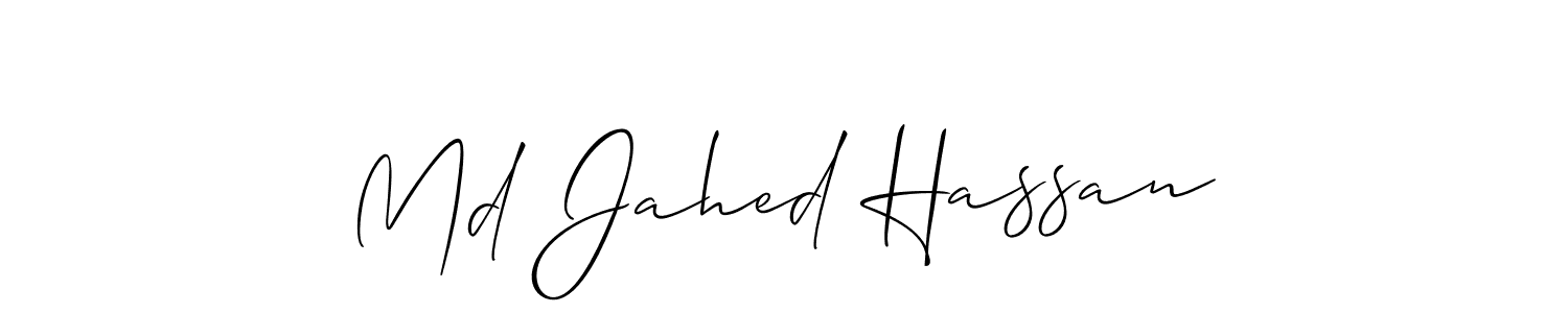 How to make Md Jahed Hassan signature? Allison_Script is a professional autograph style. Create handwritten signature for Md Jahed Hassan name. Md Jahed Hassan signature style 2 images and pictures png