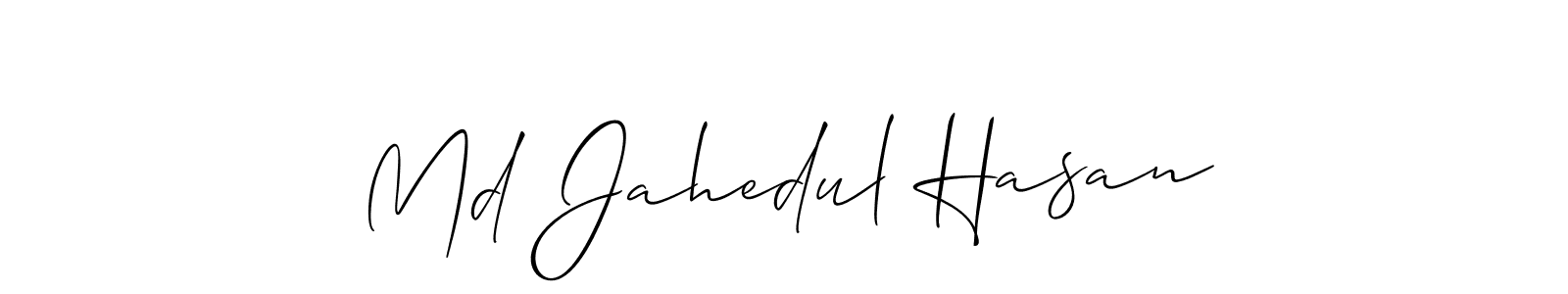 How to make Md Jahedul Hasan signature? Allison_Script is a professional autograph style. Create handwritten signature for Md Jahedul Hasan name. Md Jahedul Hasan signature style 2 images and pictures png