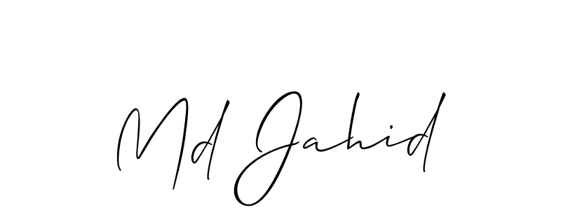 You should practise on your own different ways (Allison_Script) to write your name (Md Jahid) in signature. don't let someone else do it for you. Md Jahid signature style 2 images and pictures png