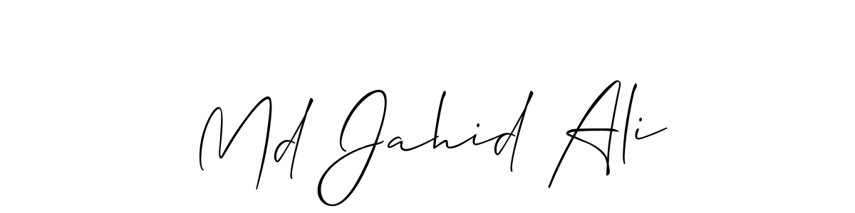 Use a signature maker to create a handwritten signature online. With this signature software, you can design (Allison_Script) your own signature for name Md Jahid Ali. Md Jahid Ali signature style 2 images and pictures png