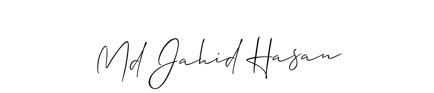 Similarly Allison_Script is the best handwritten signature design. Signature creator online .You can use it as an online autograph creator for name Md Jahid Hasan. Md Jahid Hasan signature style 2 images and pictures png
