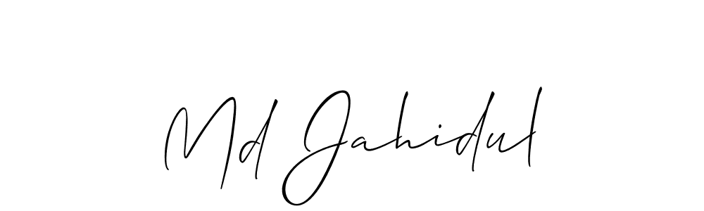 How to make Md Jahidul signature? Allison_Script is a professional autograph style. Create handwritten signature for Md Jahidul name. Md Jahidul signature style 2 images and pictures png