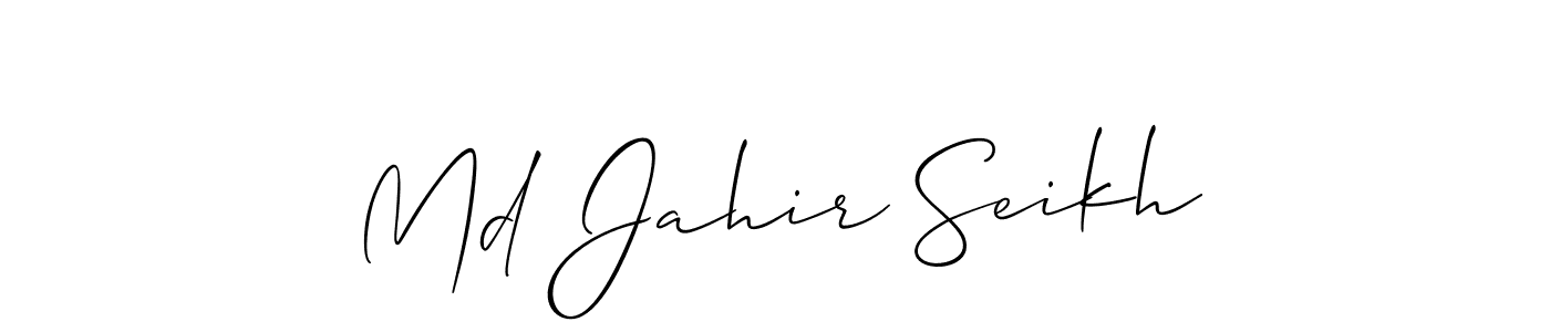 Use a signature maker to create a handwritten signature online. With this signature software, you can design (Allison_Script) your own signature for name Md Jahir Seikh. Md Jahir Seikh signature style 2 images and pictures png