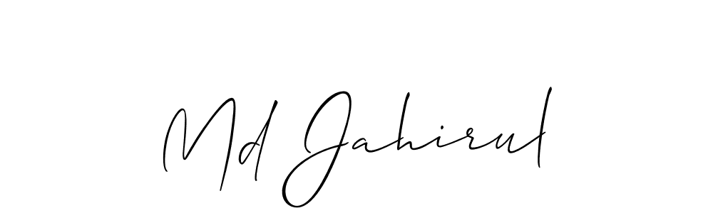 Also You can easily find your signature by using the search form. We will create Md Jahirul name handwritten signature images for you free of cost using Allison_Script sign style. Md Jahirul signature style 2 images and pictures png