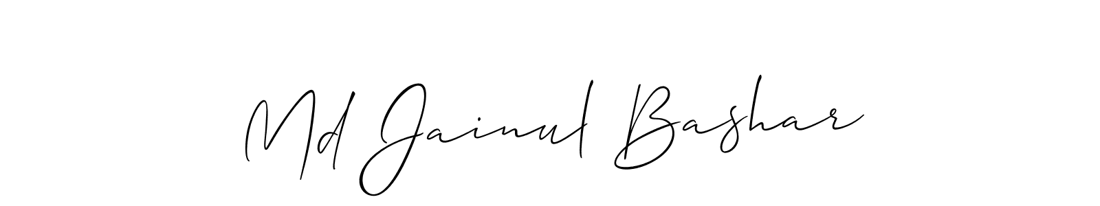 Md Jainul Bashar stylish signature style. Best Handwritten Sign (Allison_Script) for my name. Handwritten Signature Collection Ideas for my name Md Jainul Bashar. Md Jainul Bashar signature style 2 images and pictures png