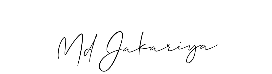 Also You can easily find your signature by using the search form. We will create Md Jakariya name handwritten signature images for you free of cost using Allison_Script sign style. Md Jakariya signature style 2 images and pictures png
