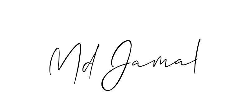 How to make Md Jamal name signature. Use Allison_Script style for creating short signs online. This is the latest handwritten sign. Md Jamal signature style 2 images and pictures png