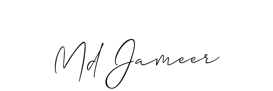 Create a beautiful signature design for name Md Jameer. With this signature (Allison_Script) fonts, you can make a handwritten signature for free. Md Jameer signature style 2 images and pictures png