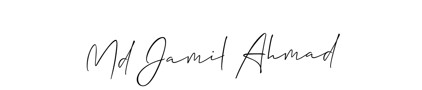 Also we have Md Jamil Ahmad name is the best signature style. Create professional handwritten signature collection using Allison_Script autograph style. Md Jamil Ahmad signature style 2 images and pictures png