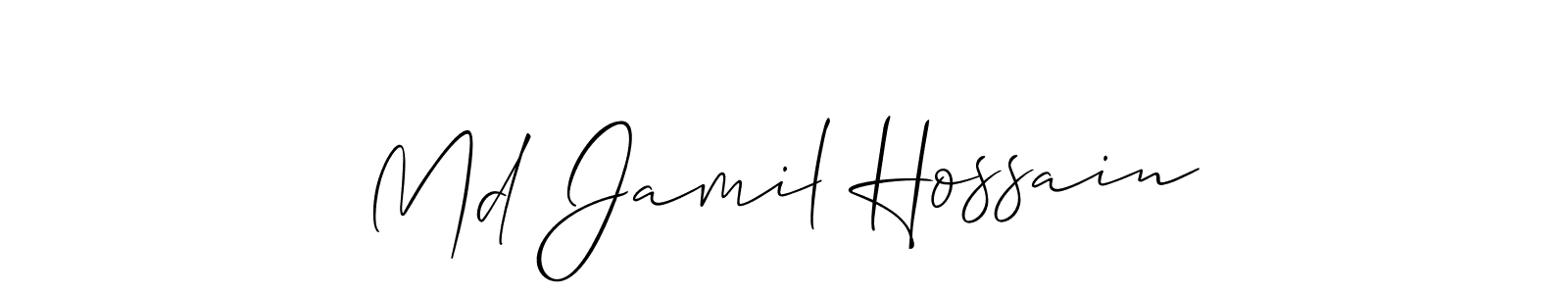 Design your own signature with our free online signature maker. With this signature software, you can create a handwritten (Allison_Script) signature for name Md Jamil Hossain. Md Jamil Hossain signature style 2 images and pictures png