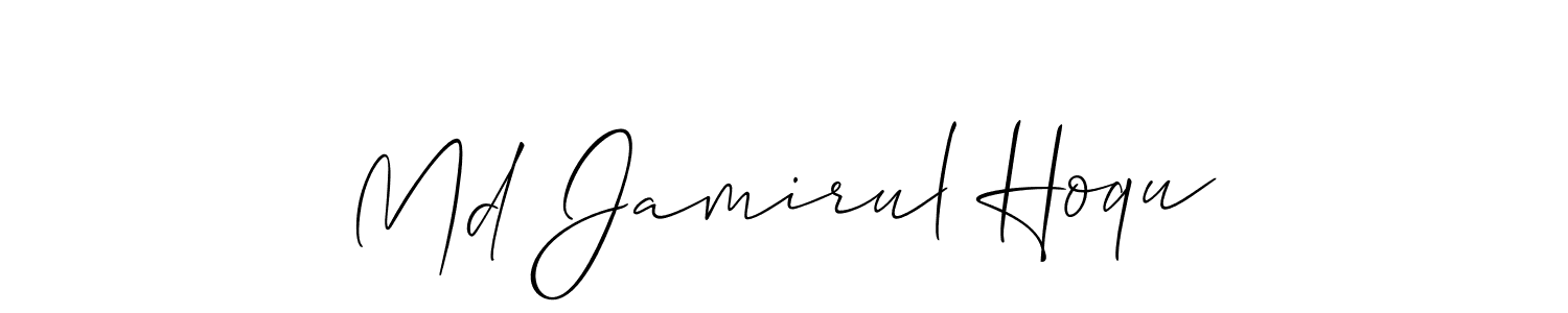 Create a beautiful signature design for name Md Jamirul Hoqu. With this signature (Allison_Script) fonts, you can make a handwritten signature for free. Md Jamirul Hoqu signature style 2 images and pictures png